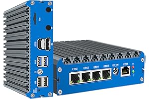 SZBOX Firewall Micro Appliance, N100 4*Port i226 2.5G LAN Mini PC Senza Ventola con pfSense Barebone, Firewall Router Openwrt Senza RAM, Senza Storage, Senza Sistema