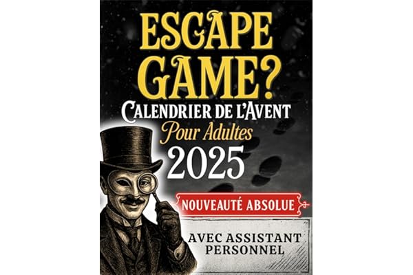 Calendrier de l’Avent Escape Game pour Adultes: Rassemblez des preuves, suivez les indices et démasquez le coupable avant Noël. Un jeu interactif à vivre en famille, en couple ou entre amis