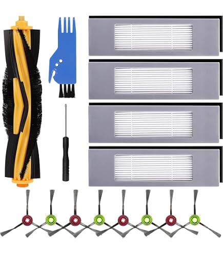 26 Kit Ricambi per Ecovacs DEEBOT N10+/N10 Plus, OZMO N8+/N8 Plus/N8 Pro+, Kit di Accessori di Ricambio T8+/T8 Plus/T8 AIVI+/T9+: 2 Spazzole Principali, 8 Spazzole laterali, 4 Filtri HEPA, 6*Sacchetti