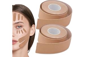 NAILPRETTY 2 Rotoli Face Tape Viso Lifting, Cerotti Antirughe per il Viso, Anti Wrinkle Patches per Rassodare la Pelle Prevenzione, 2.5CM*5M