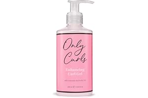 Only Curls Enhancing Curl Gel, 250ml, Curly Hair Product, Curl Enhancer & Frizz-Control, Lightweight Styling Gel, Medium Hold, Soft, Defined, Frizz-Free Curls, Cast-Free, For All Curly Hair Types