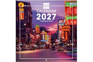 Finocam International Wall Calendar 2027 | Traveling Images | Monthly calendar. Planning, Organisation, Time Management & Pro