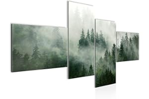 Runa Art 032345a - Cuadro de pared (150 x 70 cm, fieltro), diseño de bosque en niebla
