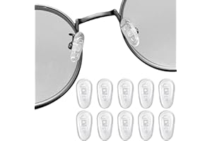 Tiamorph 6pairs Push in Eye Glasses Nose Pads, Non Slip Eyeglass Nose Pads Soft Sunglasses Replacement Accessories Slip-On Anti Indentation Protective Covers for Glasses Sunglasses