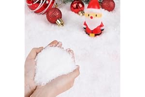 DERAYEE Kunstschnee,Dekoschnee,Weihnachten Fake Snow Powder Dry Snowflake für Weihnachten Dorf Handwerk Winter Dekoration Party dekoschnee(100g)