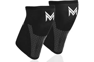 MERCURYAL Pack 2 Genouillères Crossfit Pour Entraînement - Genouillères Gym - Genouillères Powerlifting - Genouillère Néoprène 5mm - Genouillères Gymnase pour Hommes et Femmes (S)