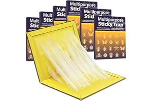 VESMIGA Sticky Pad Traps - 6 Pack Pest Sticky Boards Extra Strong Multi-Use Boards Sticky Catcher Effective for Home Household Outdoor Indoor Garage Garden