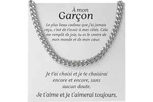 Bramart Collier Cubana pour homme Tu es spécial, je t'aime tellement - Idées cadeaux pour lui à l'occasion d'un anniversaire de Noël - Coffret avec dédicace inclus