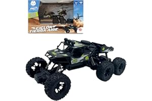 Bizak Cyclon Tierra Aire Vehículo RC 2 en 1, Despegue Automático y Maniobras Programables, Luces LED, Recargable, +5 años, (65430052)