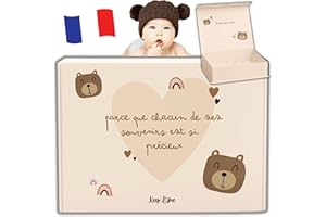 Keep'Love - Boîte à Souvenirs Bébé - Coffret de Naissance Boîte Souvenirs Enfant - Cadeau Naissance - Baby Shower - Personnalisable Prénom au Stylo (Boîte à souvenirs seule)