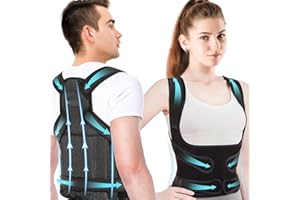 Feelyhee Posture Correcteur Dos Femme Homme, Redresse Dos Correcteur de Posture, Soutien du dos, Amélioration de la Posture, Soulagement de la Douleur (L:tour de taille:41-49inch)