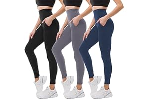 SINOPHANT Leggings a Vita Alta con Tasche da Donna, Morbido Come Il Burro Elastici opachi Yoga Pantaloni