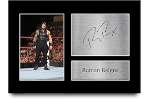 HWC Trading Roman Reigns A4 Ungerahmt Signiert Gedruckt Autogramme Bild Druck-Fotoanzeige Geschenk Für Wwe Wrestling-Fans