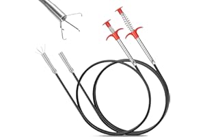 HOTUT Pinze per Artigli Flessibili,2 Pezzi Molla Sturatubi Spirali per la Pulizia,Stura Lavandini e Scarichi Spirale Pulizia Tubi,Stura Lavandino per Cucina, Bagno e Fogne