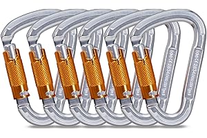 SOB Mousquetons de Verrouillage en Aluminium pour l'Escalade, l'Alpinisme et la Descente en Rappel - Robustes et à Bascule