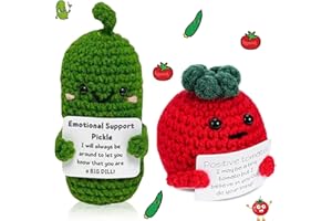 ATSGJLZN Pomodori e Cetrioli Positive Motivazionale, Positive Potato con Portafortuna per Idee Regalo Donna et Uomo,Regali Migliore Amica Divertenti