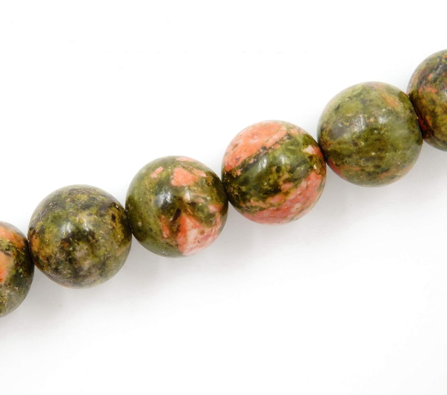 cuentas de piedras naturales para hacer bisuteria, perlas Piedra para pulseras perlas collares, 5 hebras en el interior, Unakite 8mm