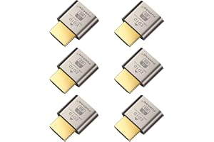 FUERAN HDMI Dummy Plug Emulator Display Spöke Huvudlös Premium Aluminium för PC (Lämplig för huvudlös 1920 x 1080 Ny 4RD @60H