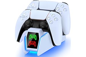 HASACOOL PS5 Charging Station, 2H Fast PS5 Controller Charger for Playstation 5 Dual & Edge Controller, Upgrade PS5 Charging Dock PS5 Accessories Charger for Dual PS5 Controller with LED Indicator
