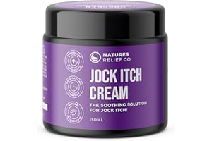 NATURES RELIEF CO Jock Itch Cream | Fast-Acting |150ml | Soothes Itchy Groin Irritation | Anti-Fungal & Antibacterial Formula with Tea Tree & Thyme Oils | Relief & Protection Against Recurrence