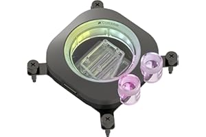 Corsair iCUE LINK XC7 RGB ELITE CPU Water Block - Transparent Flow Chamber - 24 RGB LEDs - Fits Intel® LGA 1700, AMD® AM5 and older - Stealth Grey