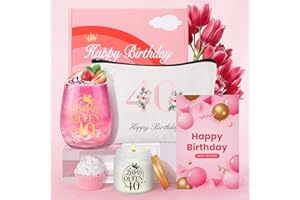 AYGE 40th Birthday Gifts Women, Birthday Pamper Gifts for Her, Personalised 40th Gift Set, Gin Gift Box for Mum, Sister, Best Friends