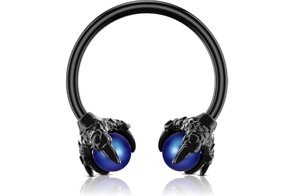 OUFER Body Piercing Anneau de Septum Piercing Hélix Fer à Cheval en Acier Chirurgical 316L Piercing Oreille Cartilage Griffe de Dragon, Anneau de Nez, Tragus, Daith, Rook Piercing Bijoux de Corps 16G