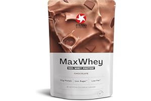 ‎MAXINUTRITION MaxiNutrition 100% Whey Premium-Proteinpulver Chocolate 420g, ohne künstliche Aromen, Eiweißpulver aus 100% Molke, ergibt 14 Protein-Shakes à 23g Eiweiß, low carb, inkl. Vitamin B6, Made in Germany