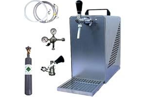 BieTal® Bierzapfanlage Bierkühler Zapfanlage mit Kühlung 30 Liter/h - SET - Typ S - 0,5Kg CO2