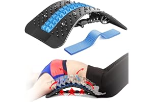 GUBENCI Rückenstrecker, Rückenmassagegerät, 2025 Verbessert Rückendehner für Unter und Ober Lendenwirbelsäule, mehrstufige Lendenwirbelstütze mit Massage-Punkte für Bandscheibenvorfall, Skoliose, Ischias