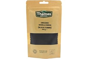 Organic Nigella Seeds (Also Known as Black Cumin or Kalonji) - 100% Pure and Natural - Nutritious, Flavorful, and Versatile Ingredient - Resealable Pouch for Freshness - Thames Organic 100g
