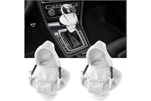 Augeny 2PCS Car Gear Shift Knob Hoodie, Fashionable Hooded Shirt Automotive Gear Shift Cover, Mini Sweater Car Shifter Stick Protector, Universal Vehicle Interior Decor Accessories (White)