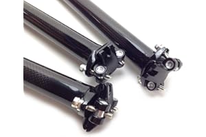 Toseek 3K Full Carbon Fiber MTB Road Bike Bicycle Seatpost 27.2/30. 8/31.6 * 350/400mm (LK, 31.6 * 400MM)