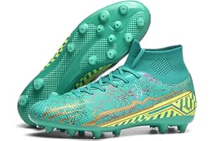 WEJIESS Botas de fútbol para jóvenes Botas de fútbol para Hombres al Aire Libre Botas de fútbol para Hombres High Top Zapatos de fútbol para niños Turf Fútbol Profesional Zapatos Deportivos