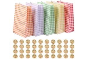 Bolsas Papel,bolsas Cumpleaños Infantil,40 Piezas Bolsas Regalo,Bolsas de Papel,Bolsas para Chuches,Bolsas de Regalo 5 Colores para Fiestas,Navidad etc