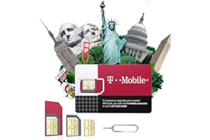 MEWFI USA SIM Karte mit unbegrenzten Netzwerkdaten, T-Mobile SIM Karte, Unbegrenzte Geschwindigkeit US Prepaid Karte mit unbegrenzten lokalen Anrufen und lokalen SMS 4G Betriebsnetzwerk (10 Tage)