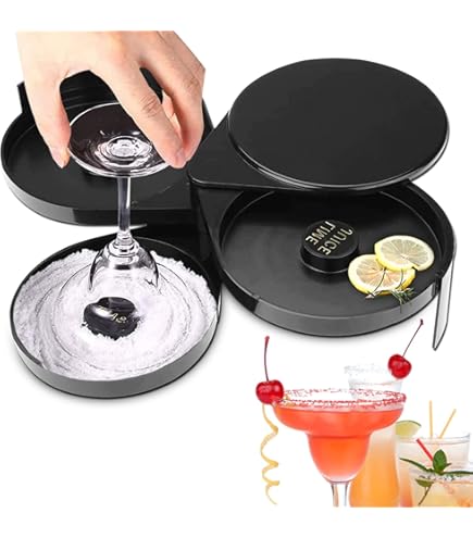 3-Tier Sugar Salt Rim Lime Tray Cocktail Accessory Glass Rimmer Tray For Bartender Abs Tool I.1118150087 - View #7