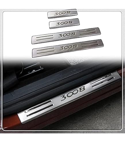 4 Battitacco In Acciaio Inox Per MG ZS 2017-2019 - Protezioni Soglia Portiera Antigraffio Con Nastro 3M - Set Accessori Styling Auto