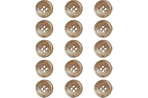 ftiemlovde 15 Grandi Bottoni Colorati per Lavoretti per Cappotto Donna(Marrone chiaro 20 mm)