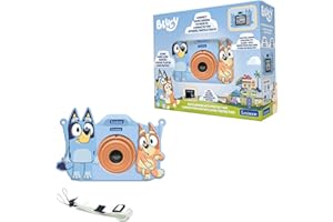 Lexibook, Bluey, Cámara Digital para niños, videocámara de 1080p, Reproductor MP3, Juegos Integrados, USB, Recargable, Tarjeta SD de 8 GB incluida, DJ078BY