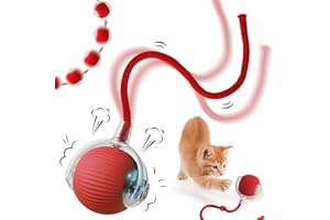 NHYDZSZ Interaktywna zabawka dla kotów, piłka dla kotów, elektryczna zabawka dla kotów, ładowana przez USB, zabawka dla kota do samodzielnego zajęcia, trzy tryby pracy, toczenie 360° inteligentna