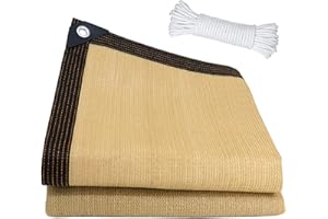 BSEICAL Red de Sombra,Malla Sombra con Ojales, Malla Sombreadora Jardin,Lona Sombra Exterior,Fácil de Colgar,Resistente a Los Rayos UV,Transpirable y Protector Solar,para Pérgola, Jardín (Marrón Claro-2x3m)