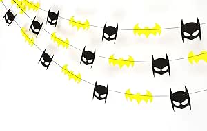 Guirlande Batman Decorations D Anniversaire De Fete De Fete Decoration Creative Amazon Fr Cuisine Et Maison