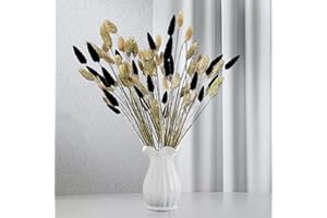 ‎APOMKJOE Pampasgras Trockenblumen Deko, 90 stück Pampasgras Getrocknetes Blumenstrauß, Boho Room Decor Bouquet, Startseite Trockenblumen Deko, für Hochzeiten, rustikale Partys, Babyparty-Dekorationen