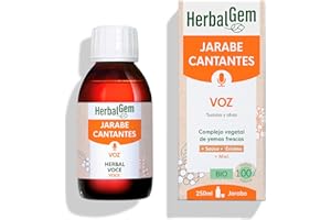 PRANAROM HERBALGEM - Jarabe de los Cantantes - Brillo Vocal - Para las Cuerdas Vocales - Enriquecido con Yemas - Receta Tradicional - Certificado Ecológico - 250 ml