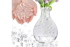 GROVL Water Beads 10000 Clear Water Beads for Vase Fillers, Water Beads Gel Jelly Balls Vase Filling Beads,Plant and Home Decor, Floating Candle Making,Wedding Centerpieces(50g Transparent)