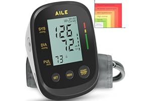 AILE Blood Pressure Monitor CE Approved UK BP Machine Accurate Reliable Home Blood Pressure Monitors: Upper Arm Blood Pressure Machine - Medical Blood Pressure Large Cuff 8.7”-16.5”, 2 * 99 Memory