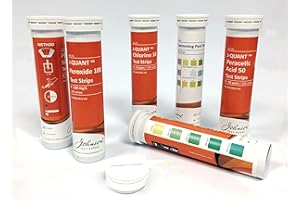 TEST ALL WATER Testallwater - Peracetic Acid Test Strips | 0-2000 mg/l Range | Easy Acid Level Measurement | Pack of 100 | PLA, PE, PS Materials