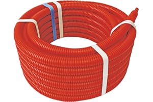 SOMATHERM FOR YOU, Couronne de tube PER gainé rouge Ø20-25m, installation rapide et facile, compatible avec tous raccords PER, idéale pour réseaux d'eau potable et chauffage
