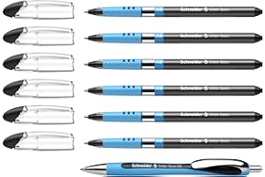 ‎SCHNEIDER Schneider 151276 Slider Basic XB 6 Stück und 1x Slider Rave XB Kugelschreiber mit Etui, Schreibfarbe schwarz